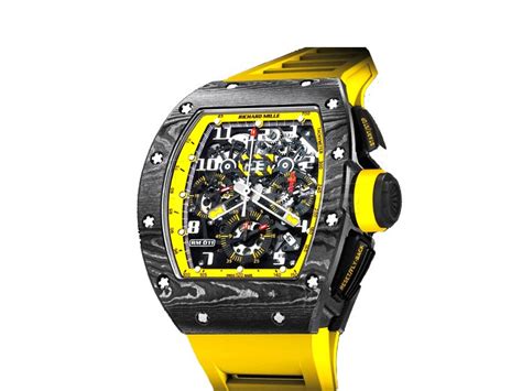 richard mille watch yellow band|richard mille watches white strap.